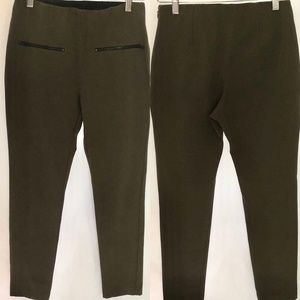 Rag & Bone Simone Side Zip Skinny Pant. Army Green.  Size 4